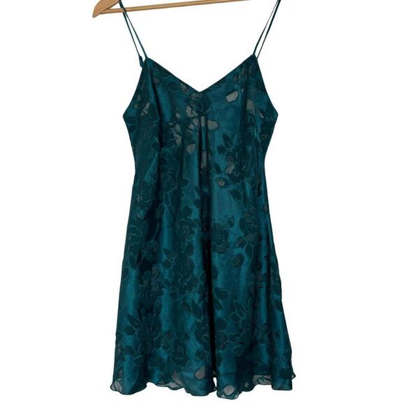 Victoria's Secret Other - Vintage Victoria’s Secret Gold Label Floral Satin Chemise Lingerie Slip Dress S